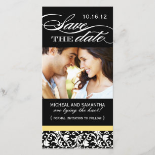 Damask Save the Date Photo Cards