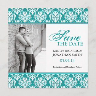 DAMASK SAVE THE DATE PHOTO CARDS