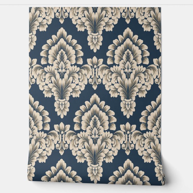Damask seamless pattern element wallpaper  (Unrolling)