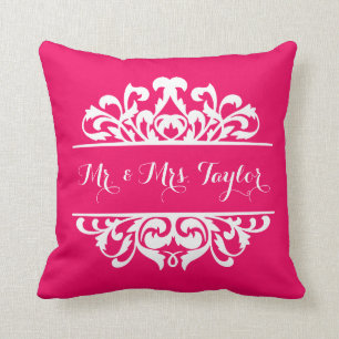 Damask Signature DIY CHOOSE YOUR BACKGROUND COLOR Throw Pillow