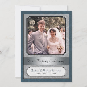 Damask Silver (25th) Anniversary Party invitation