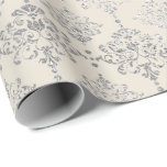 Damask Silver  Royal Metallic Ivory Cottage Wrapping Paper<br><div class="desc">Glam and Chic Wrapping Paper
for many occasions like birthday,  anniversary,  wedding,  bridal party,  new job,  new home,  corporate party,  retirements party,  new baby... </div>