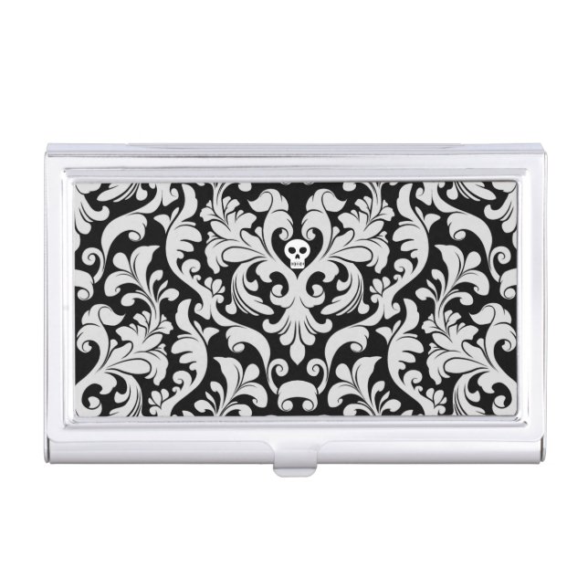 Damask Skull Business Card Holder (Front)