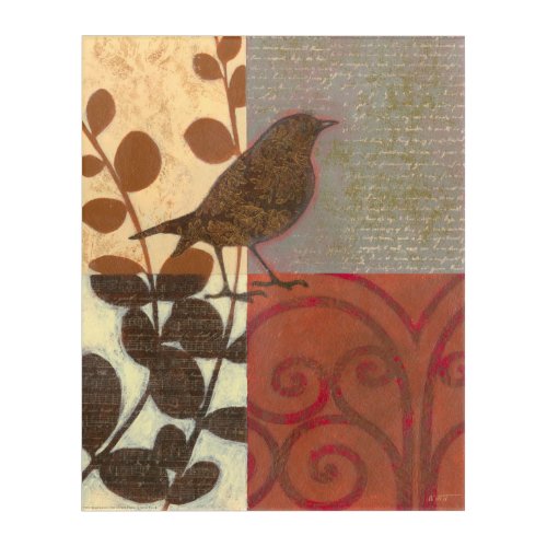Damask Sparrow Acrylic Print