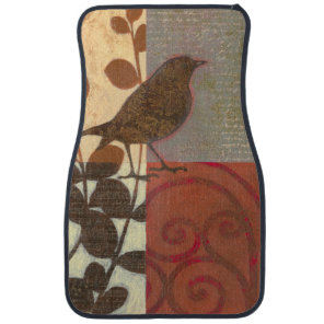 Damask Sparrow Car Mat