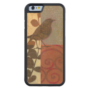 Damask Sparrow Carved Maple iPhone 6 Bumper Case