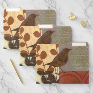 Damask Sparrow File Folder