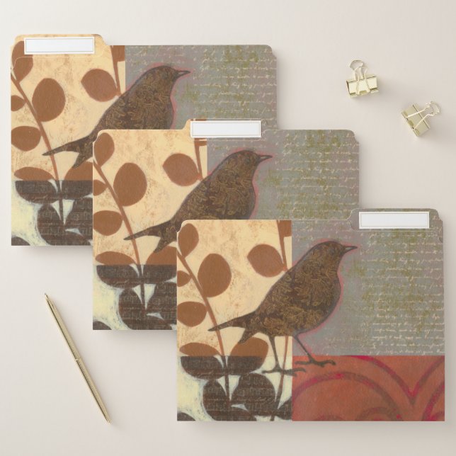 Damask Sparrow File Folder (Set)
