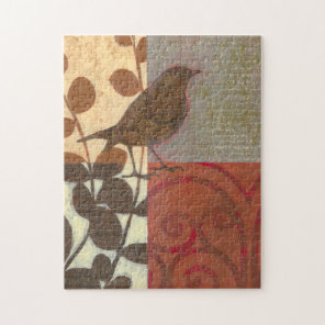 Damask Sparrow Jigsaw Puzzle