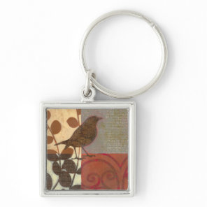 Damask Sparrow Keychain