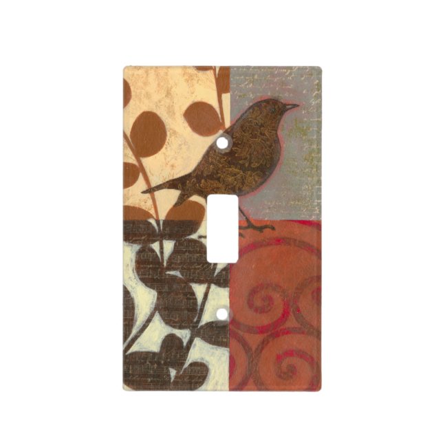 Damask Sparrow Light Switch Cover (Front)