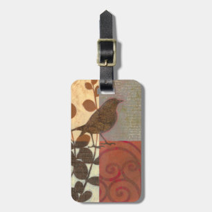 Damask Sparrow Luggage Tag