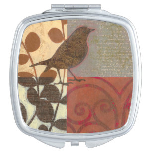 Damask Sparrow Mirror For Makeup