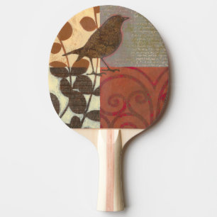 Damask Sparrow Ping-Pong Paddle