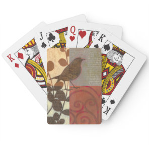 Damask Sparrow Poker Cards