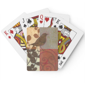 Damask Sparrow Poker Cards