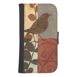 Damask Sparrow Wallet Phone Case For Samsung Galaxy S4