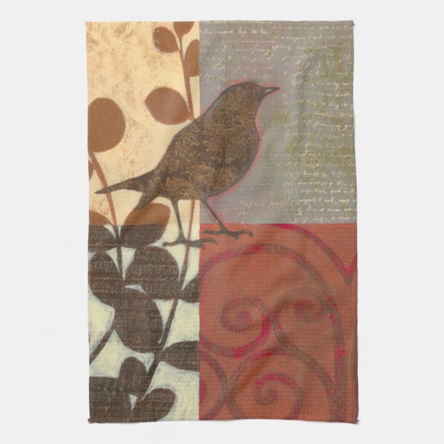 Damask Sparrow Towel (Vertical)