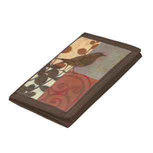 Damask Sparrow Trifold Wallet