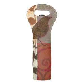 Damask Sparrow Wine Bag