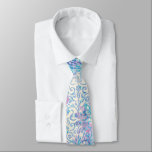 Damask Spring Blue Floral Neck Tie<br><div class="desc">Celebrate spring and summer with this delicate floral damask in shades of blue,  turquoise,  and raspberry neck tie. Damask print from Tim Coffey's Flutterby Spring collection.</div>