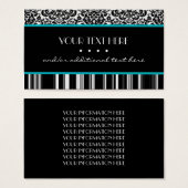 Damask & Stripe, Blue (Front & Back)