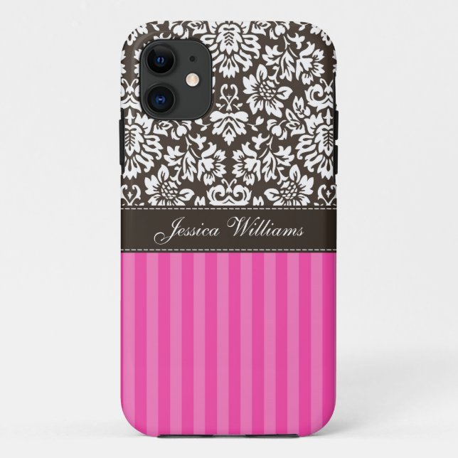 Damask & Stripes Case-Mate iPhone Case (Back)