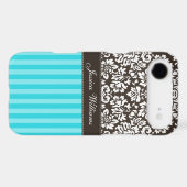 Damask & Stripes Case-Mate iPhone Case (Back (Horizontal))
