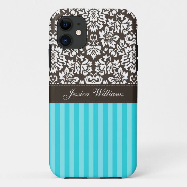 Damask & Stripes Case-Mate iPhone Case (Back)