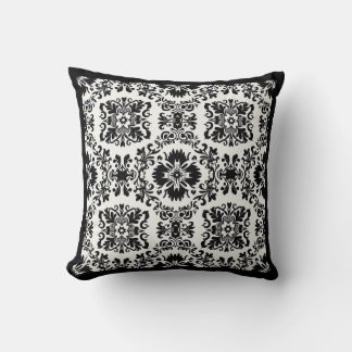 Damask style throw pillow