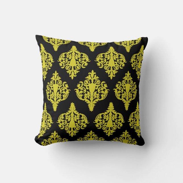 Damask Style Wallpaper Ornament. Throw Pillow (Front)