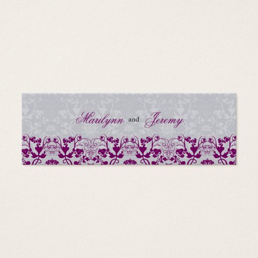 Customizable Damask Swirls Lace Orchid Thank You Gift Tag Business Card Template