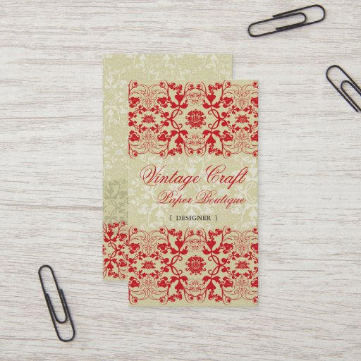Customizable Damask Swirls Lace Spice Custom Business Card