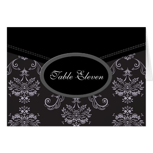 Damask Table Seating Cards | E1 (Front Horizontal)
