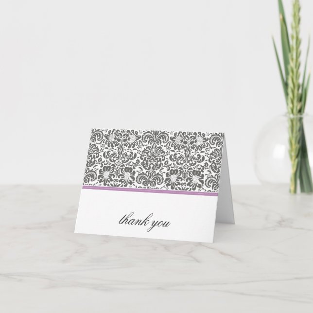 damask thank you card (Front)