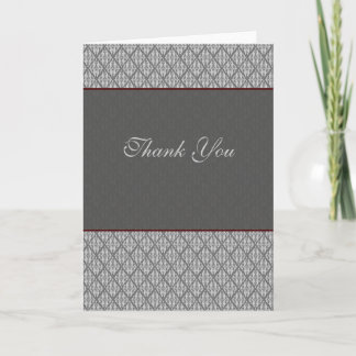 Damask Thank You Card