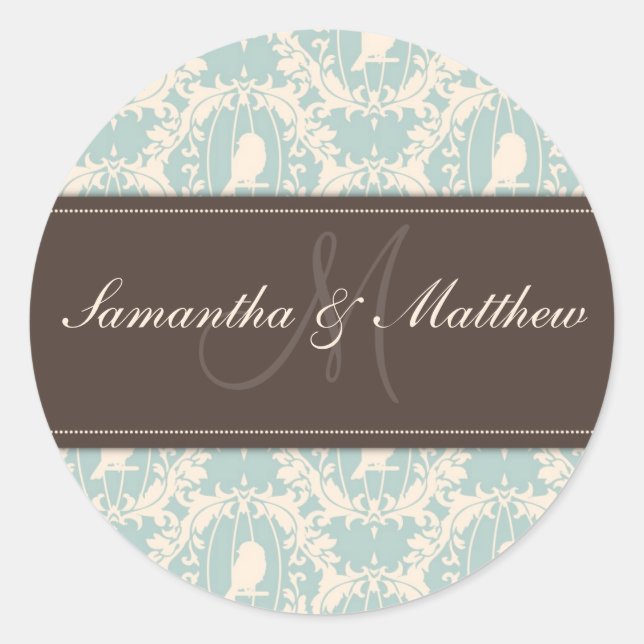 Damask Tweets Sticker (Front)