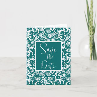 Damask Vintage Floral Any Color Thank You Card