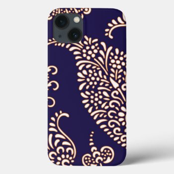 Damask Vintage Paisley Girly Floral Henna Pattern Iphone 13 Case by iBella at Zazzle