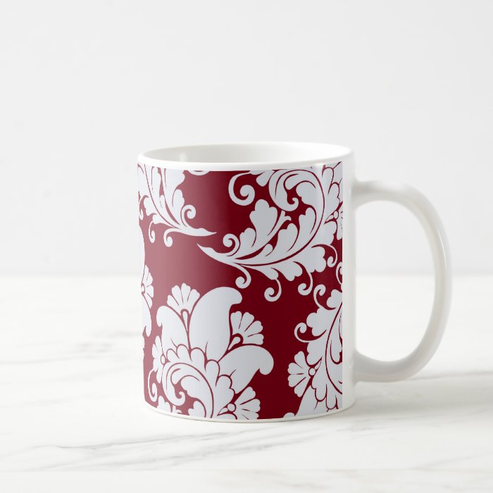 Damask vintage paisley wallpaper floral pattern mugs