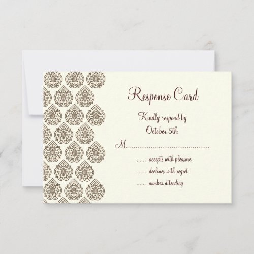 Damask Vintage RSVP brown