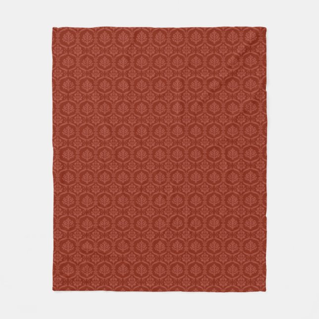 Damask wallpaper 3 fleece blanket (Front)