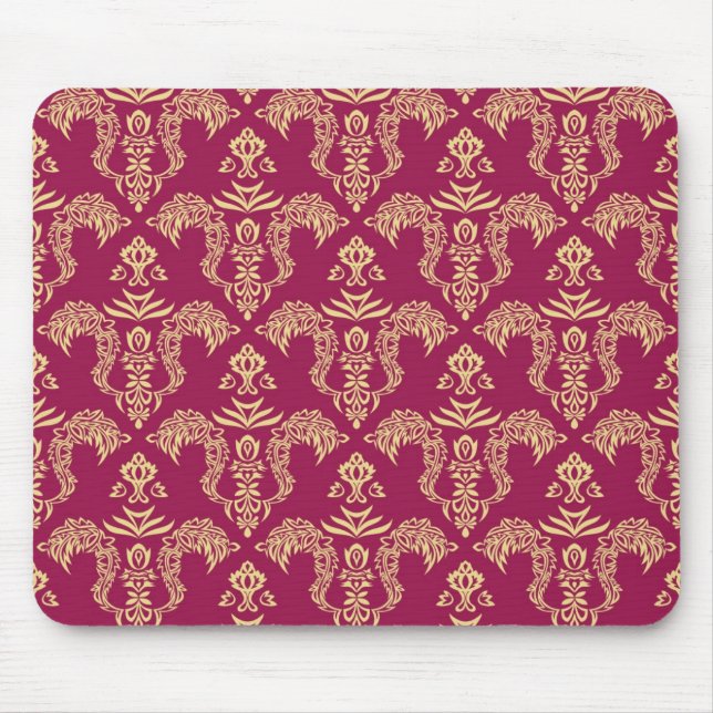 Damask wallpaper 4 mouse pad (Front)