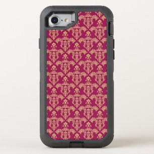 Damask wallpaper 4 OtterBox defender iPhone SE/8/7 case