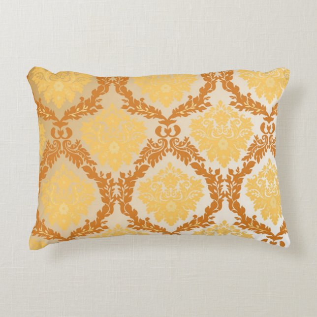 Damask wallpaper 5 accent pillow (Front)
