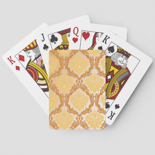 Damask wallpaper 5 poker cards (Back)