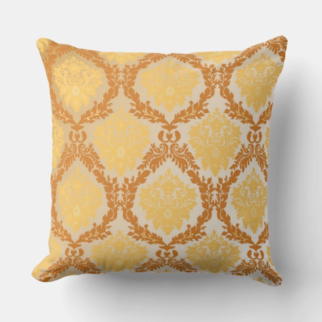 Damask wallpaper 5 throw pillow (Front)