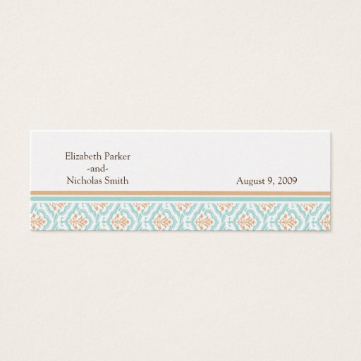 Customizable Damask Wallpaper Floral Wedding Website Card Business Cards