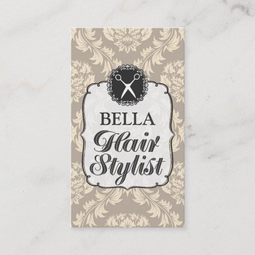 Customizable Damask Wallpaper Hair Stylist Appointment Cards Business Cards