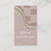 Damask Wave Collection (Brown) Business Card